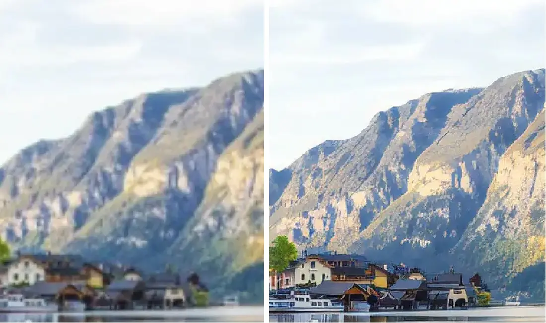 clarify a landscape picture by unblur image ai