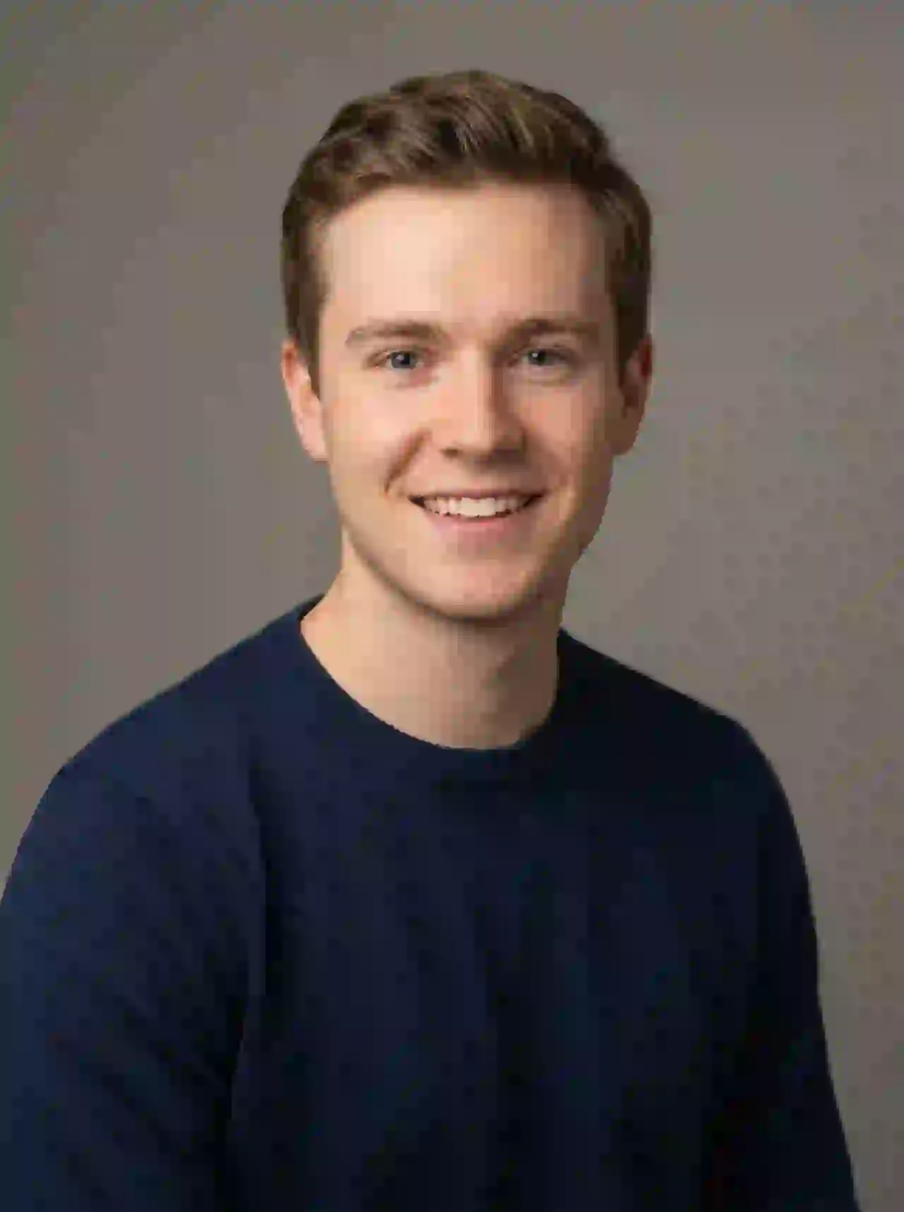 Young Caucasian man with light brown hair and friendly expression. Template for photo face swap.